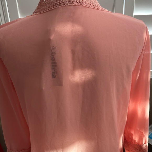 NWT ABOLLRIA Peach Lace Coverup Small - Picture 6 of 13